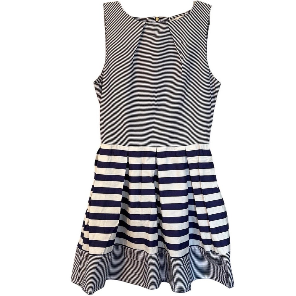 Closet London Blue and White Breton Stripe A-Line Dress UK 10/US 6 Preppy Twee